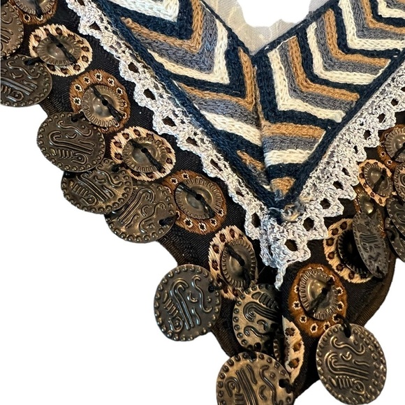 Gipsy Queen Paris Boho Embroidered Tassel Kaftan Tunic Dress 100% Cotton Boho - Picture 10 of 16